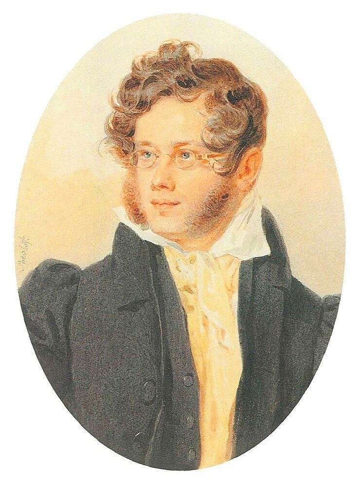 П. Ф. Соколов. Портрет князя П. А. Вяземского. 1824