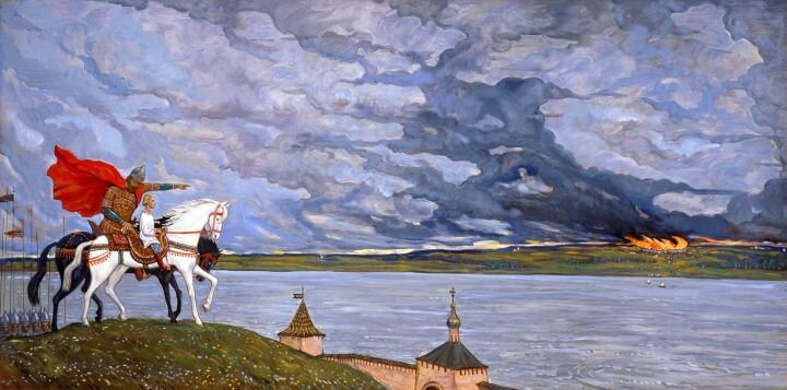 "Два князя". Картина работы Ильи Глазунова.