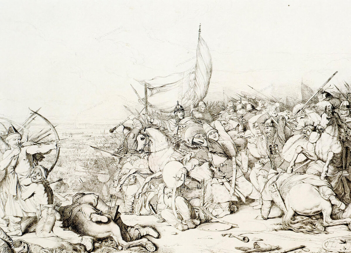 Бруни Ф. А. “Битва на Сале, где Владимир Мономах разбил половцев”