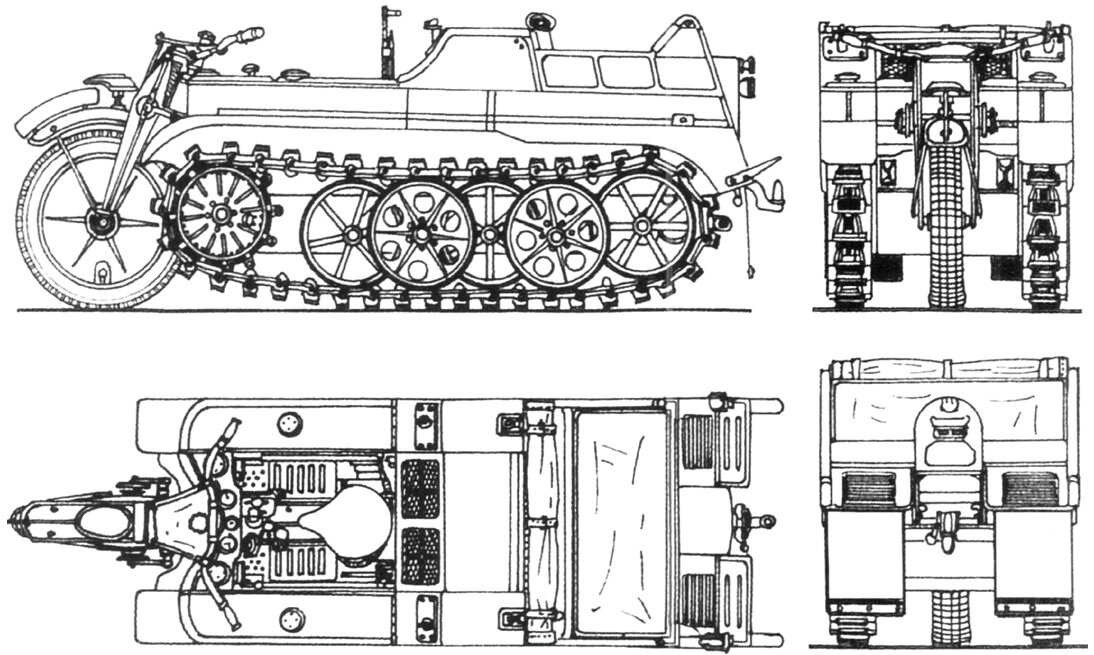                                                                                 Чертеж Sd.Kfz. 2