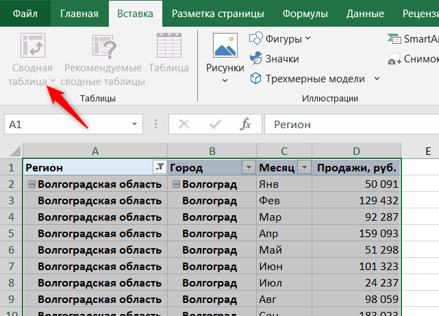 Формат столбцов в таблице excel