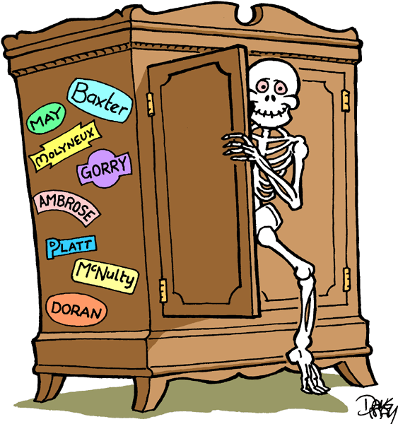 Разбираться в шкафу написание. Skeleton in the Cupboard идиома. Шкаф карикатура.