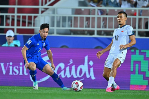 Фрагмент матча Кыргызстан-Таиланд. Фото с сайта the-afc.com