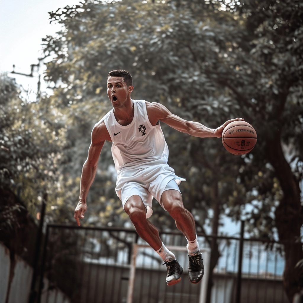 Баскетболист Криштиану Роналду от Нейросети АРТ