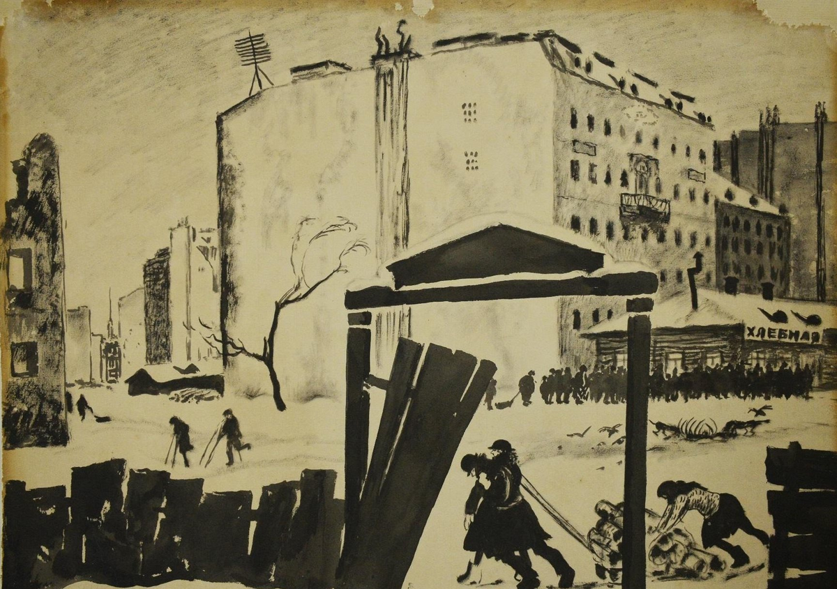 Борис Кустодиев. Петроград в 1920 году