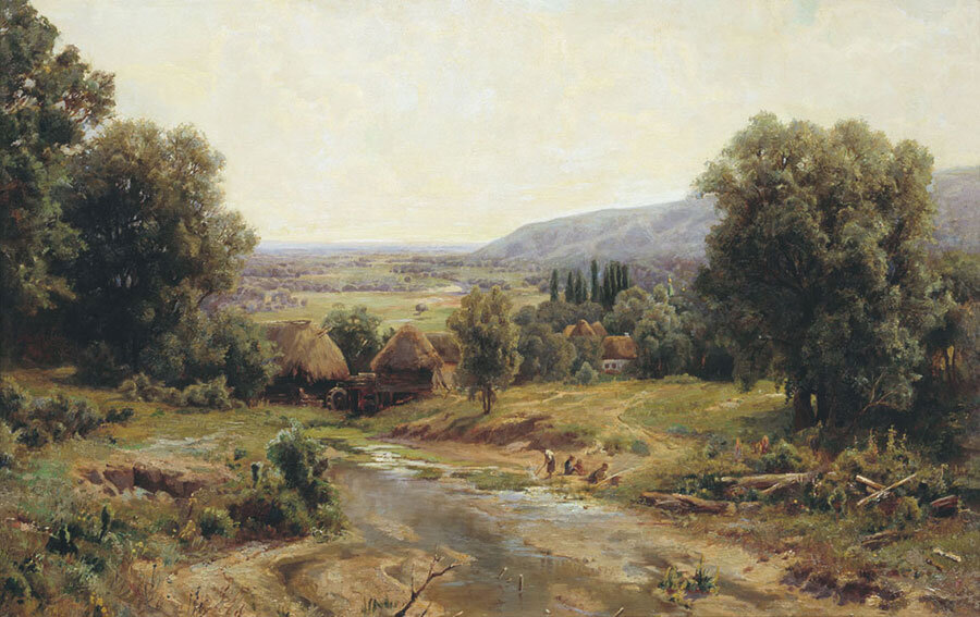 И.А. Вельц — Вид на имение помещика Тентетникова. 1891 Открытый доступ