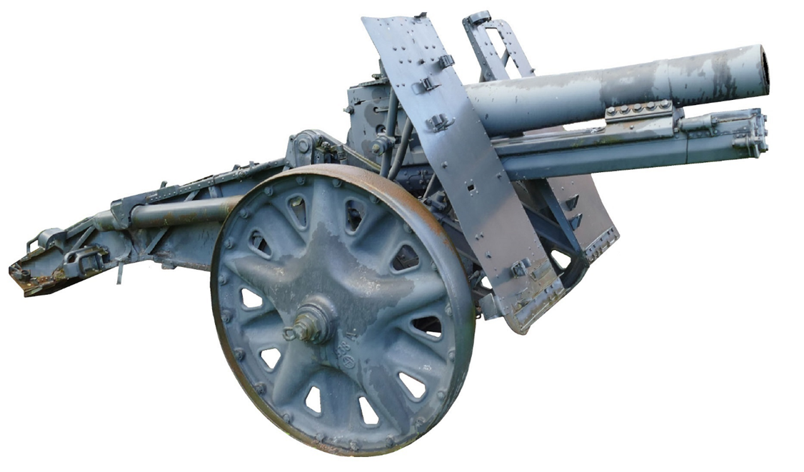 ТТХ sIG.33: Масса в боевом положении – 1800 кг. Скорострельность -3 выстр/мин. Дальность стрельбы - 4650 м.