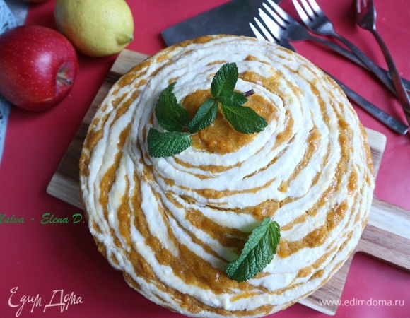 Творожная запеканка с тыквой «Зебра»