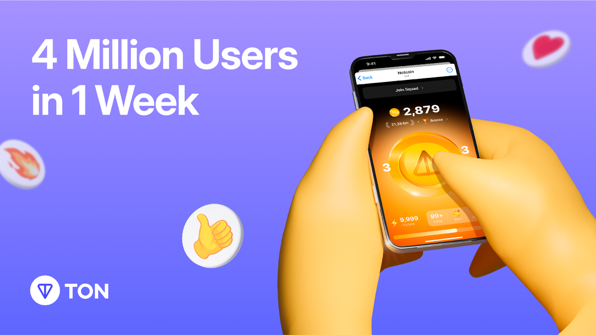 Взято с официального блога TON https://blog.ton.org/virality-masterclass-notcoins-rise-to-4m-players 