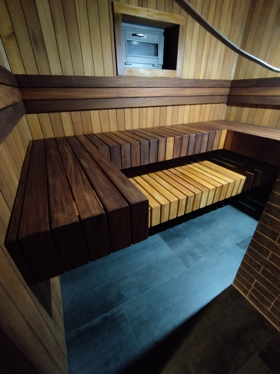 парная из липы на стенах профиль стс