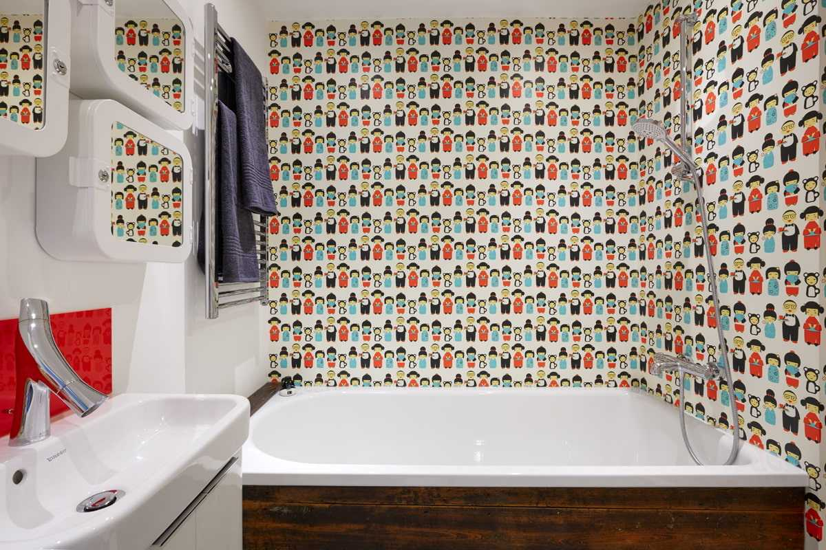 Варианты ванной комнаты без плитки