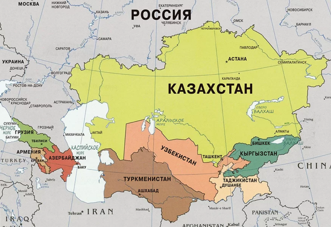 Бывшие советские республики Средней Азии и Закавказья.