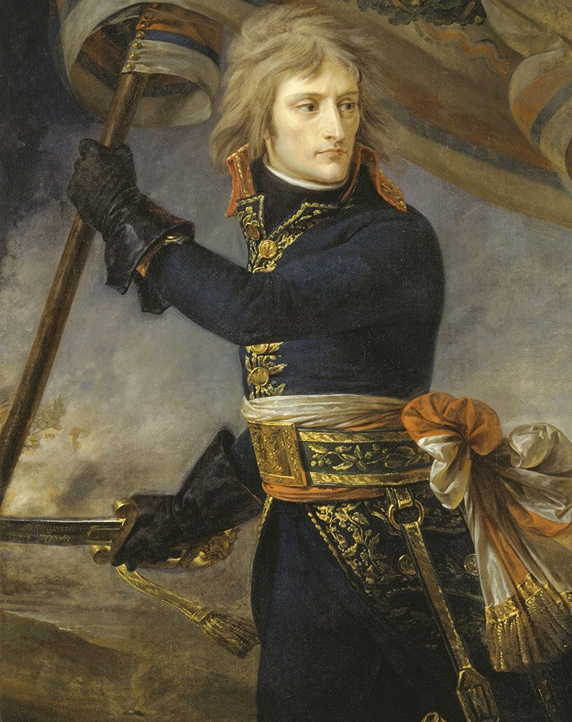 Наполеон Бонапарт на Аркольском мосту в 1776 году. Картина 1801 года.
