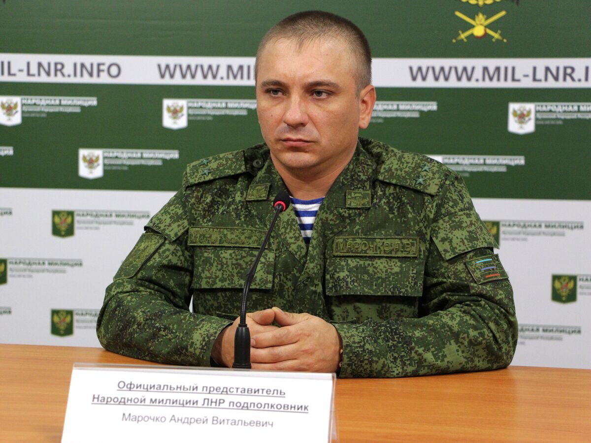    Официальный представитель Народной милиции ЛНР Андрей Марочко© РИА Новости