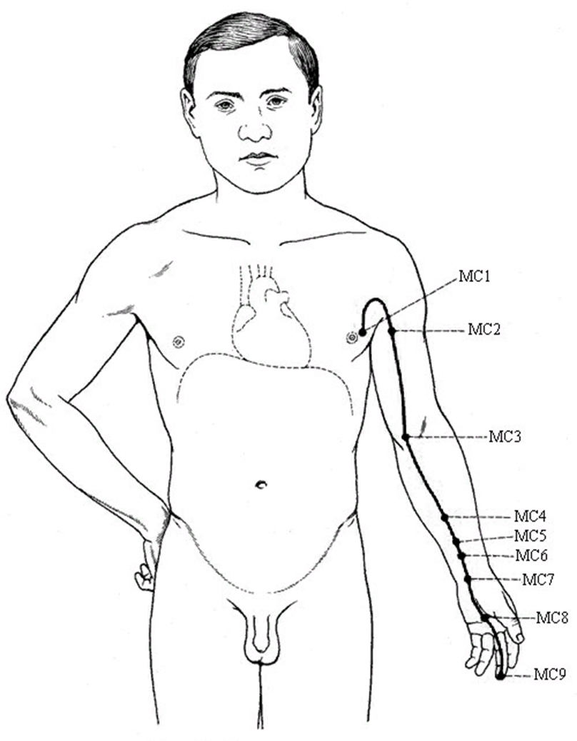 Точка mc 6. Канал перикарда акупунктурные точки. Меридиан перикарда в китайской медицине точки. Меридиан перикарда биологически активные точки. Меридиан сердца 5 точка акупунктуры.