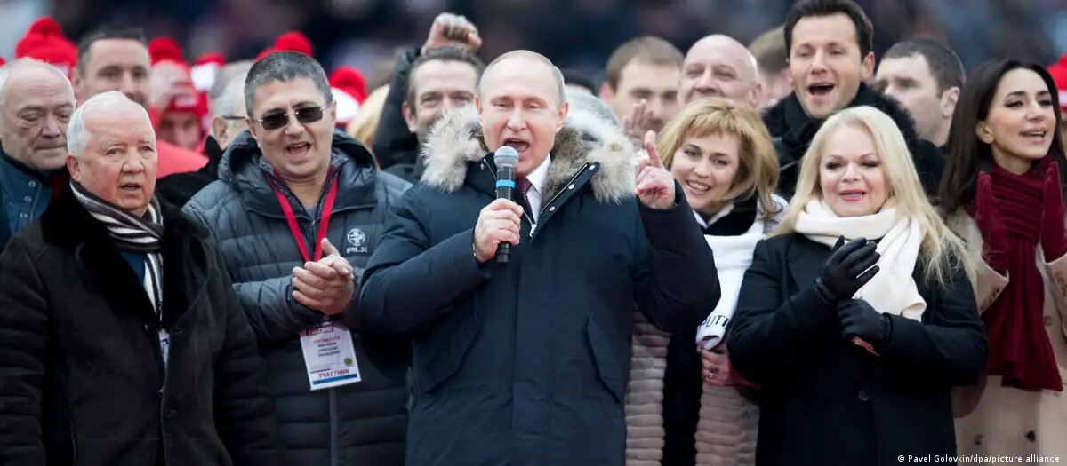 Владимир Путин во время предвыборной кампании в 2018 году