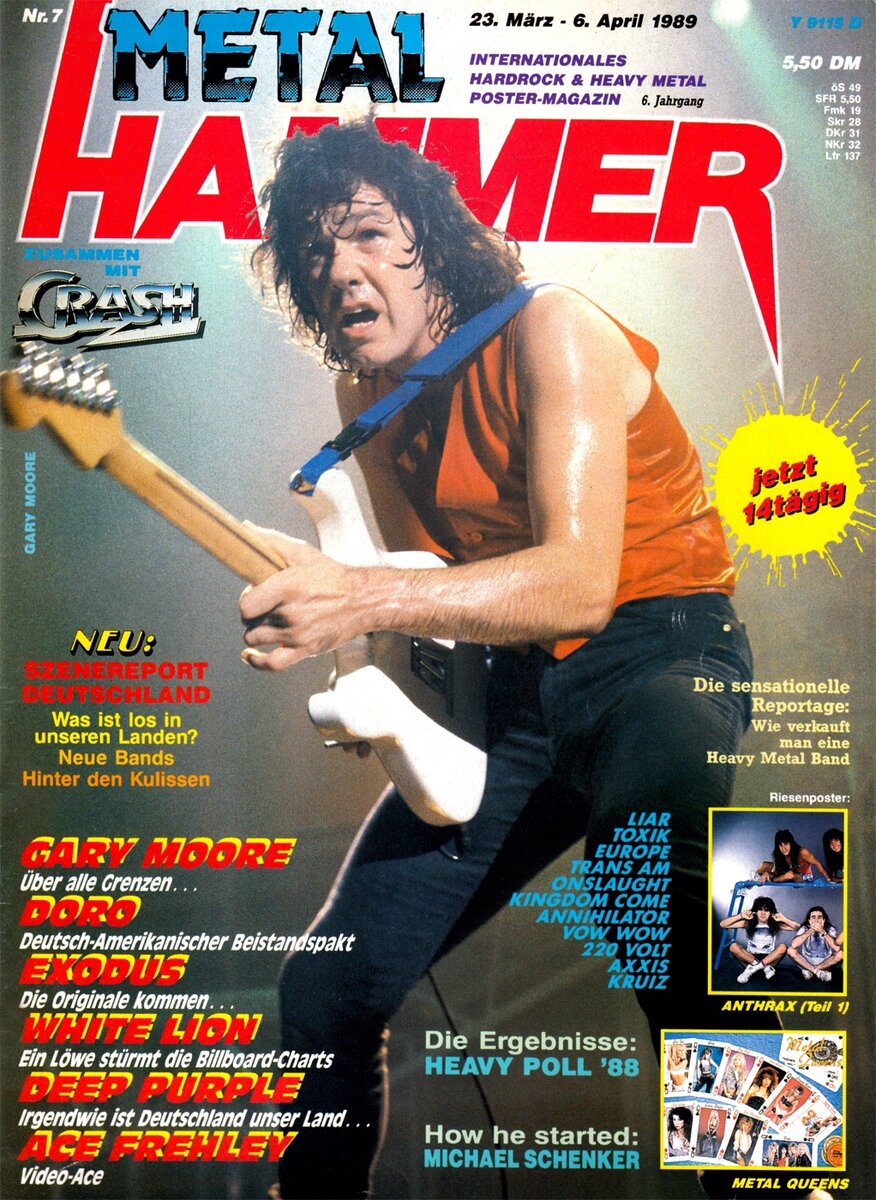 Немецкий METAL HAMMER #7 за 1989 год