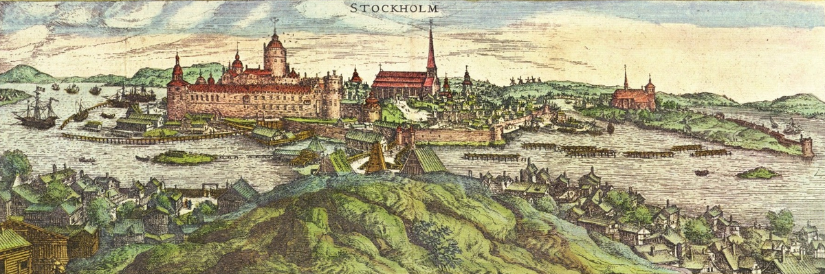 Стокгольм XVI в. на гравюре Франца Хогенберга 