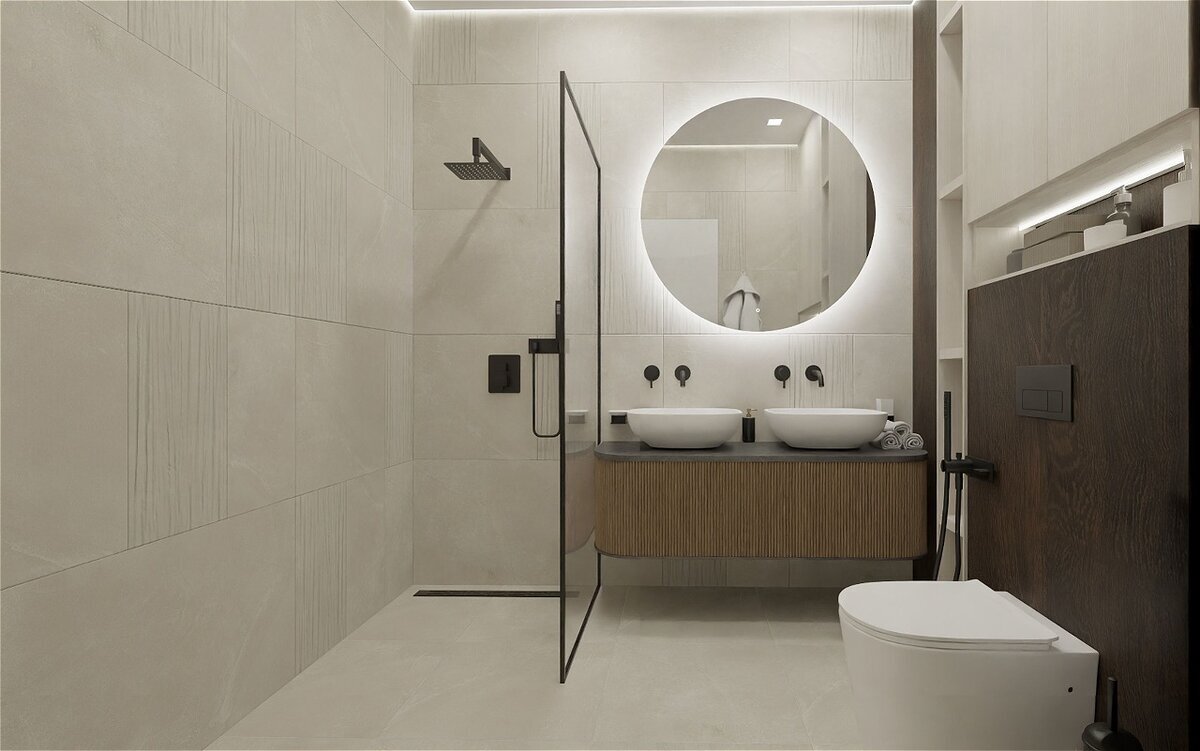 Минималистическая ванная комната