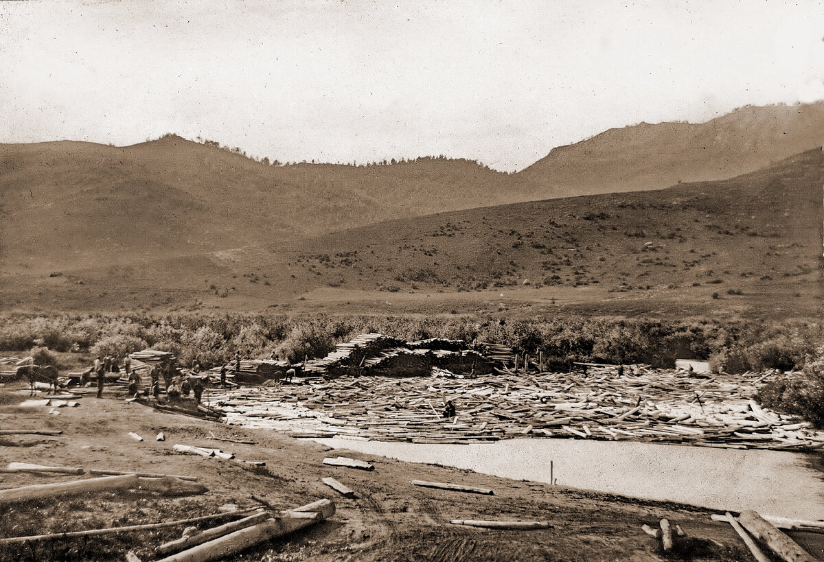 Излучина реки Журавлихи. Принимаемый лес. 1912г. Автор фото не установлен. 