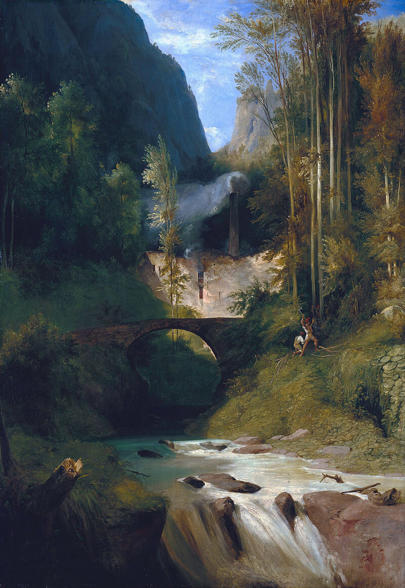 Карл Блехен «Ущелье близ Амальфи», 1831 г.