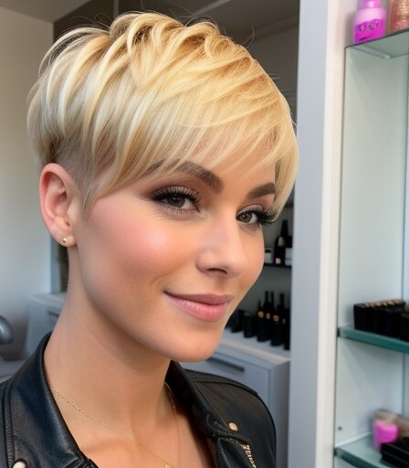 Стрижка и окрашивание в блонд в салоне "Леди Shine"