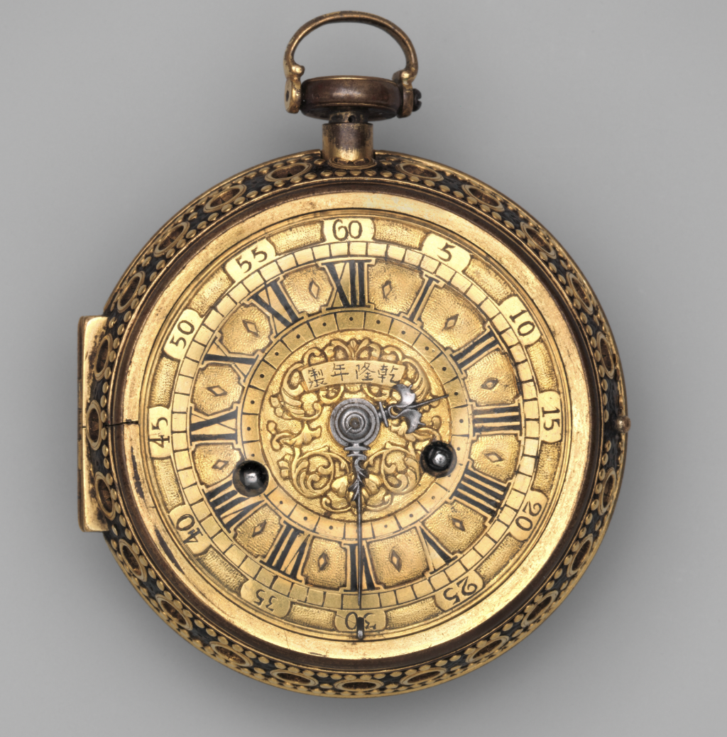 Часы с надписью: сделано в эпоху императора Цяньлуна (1736–1795г.)