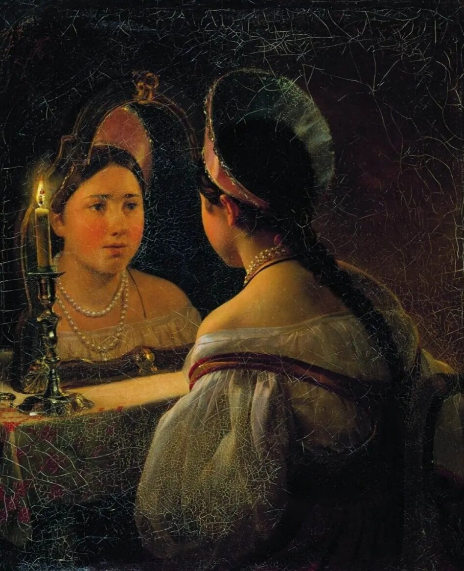 Карл Брюллов. «Гадающая Светлана», 1836 год, Нижегородский государственный художественный музей, Нижний Новгород © Public domain