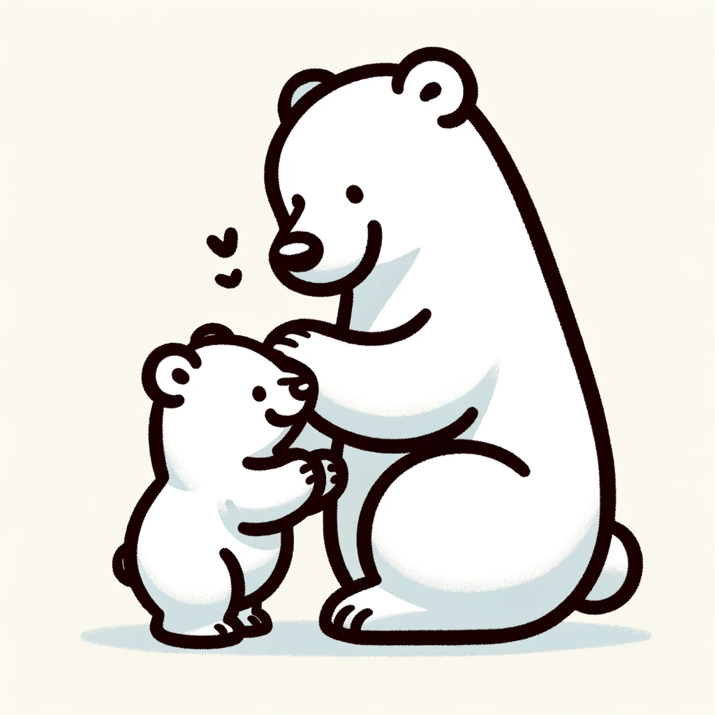 Polar Bear | Coloring books for children: 6 coloring pages