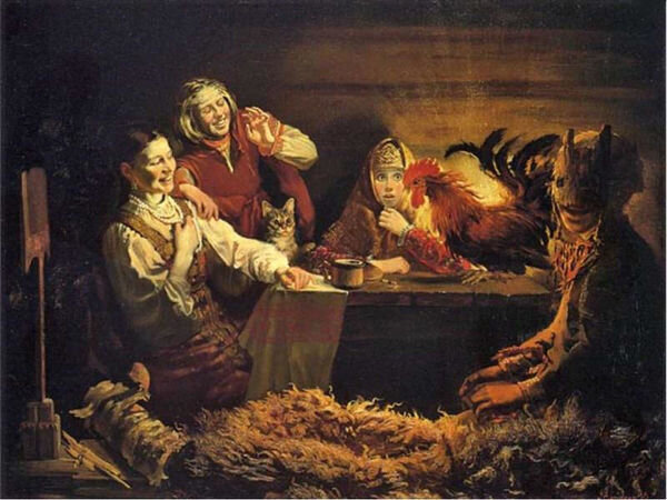 Раз в в крещенский вечерок девушки гадали