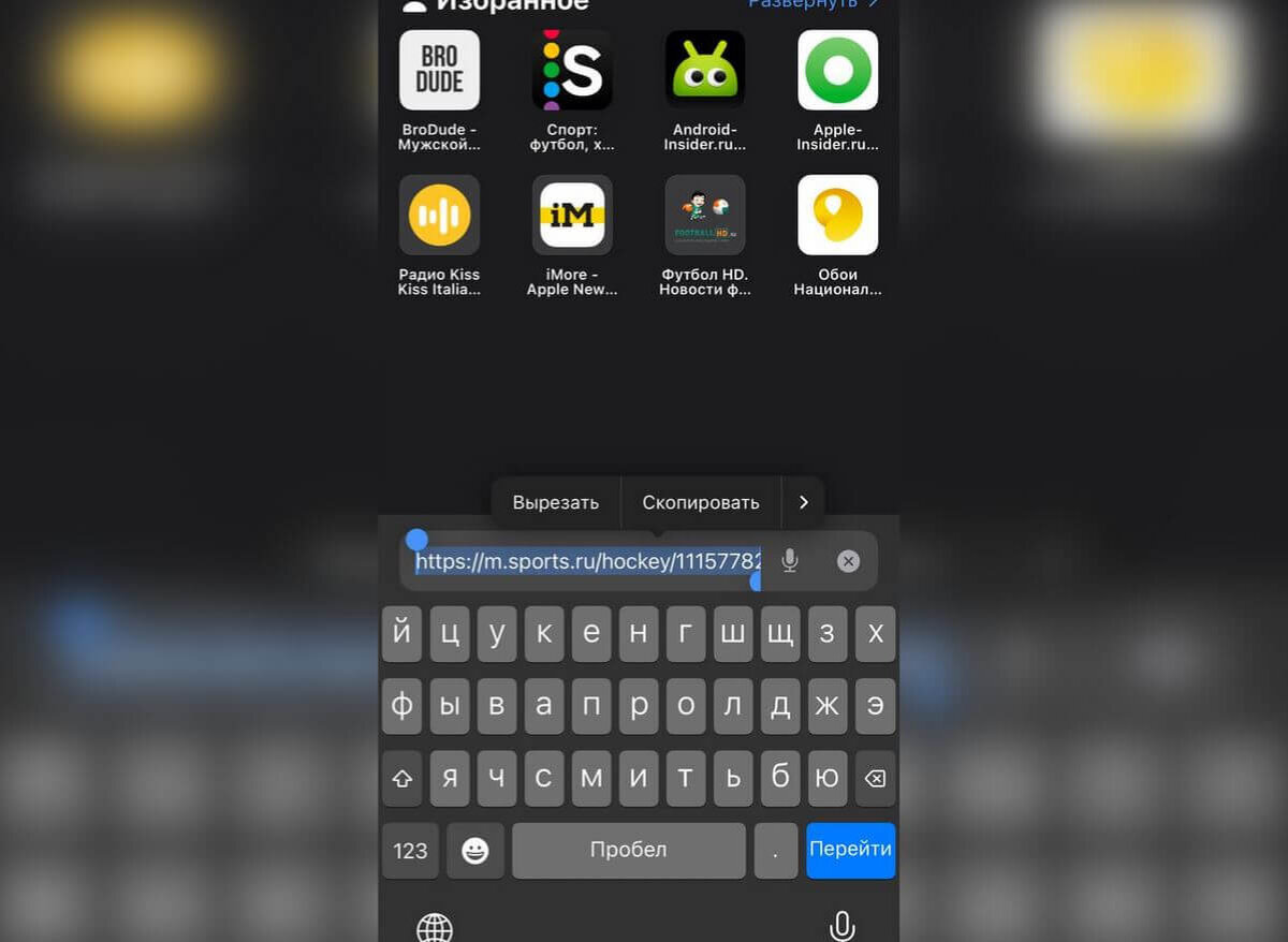     Самый простой способ — нажать на адресную строку и копировать ссылку