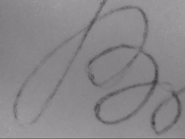 Рис. 4. Фрагмент подписи в ИК-лучах