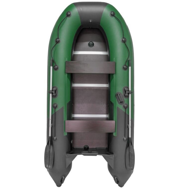 Лодка Ривьера 3200 СК зелено - черного цвета