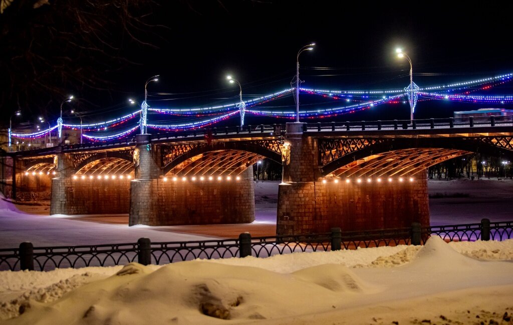 Тверь. Мосты. Огни