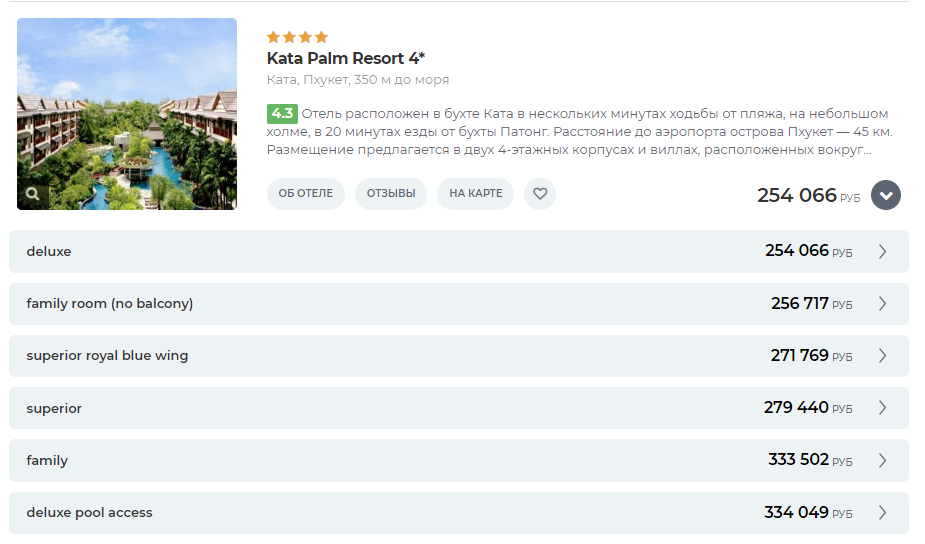 Вылет из Екатеринбурга в марте на 10 ночей на двоих