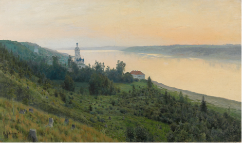 И. И. Левитан. Вечер. Золотой Плес. Источник: https://lavrus.tretyakov.ru/publications/10-kartin-levitana-kotorye-nuzhno-znat/