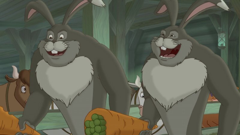 Зайцы. скриншот из мультфильма. Изображение из открытых источников.