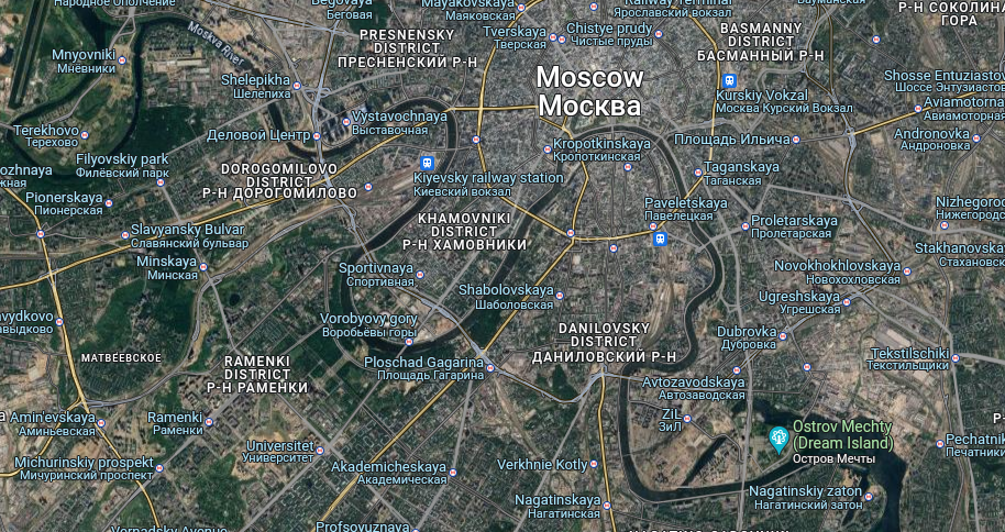 Такая же извилистая лента реки, как в Брисбене.