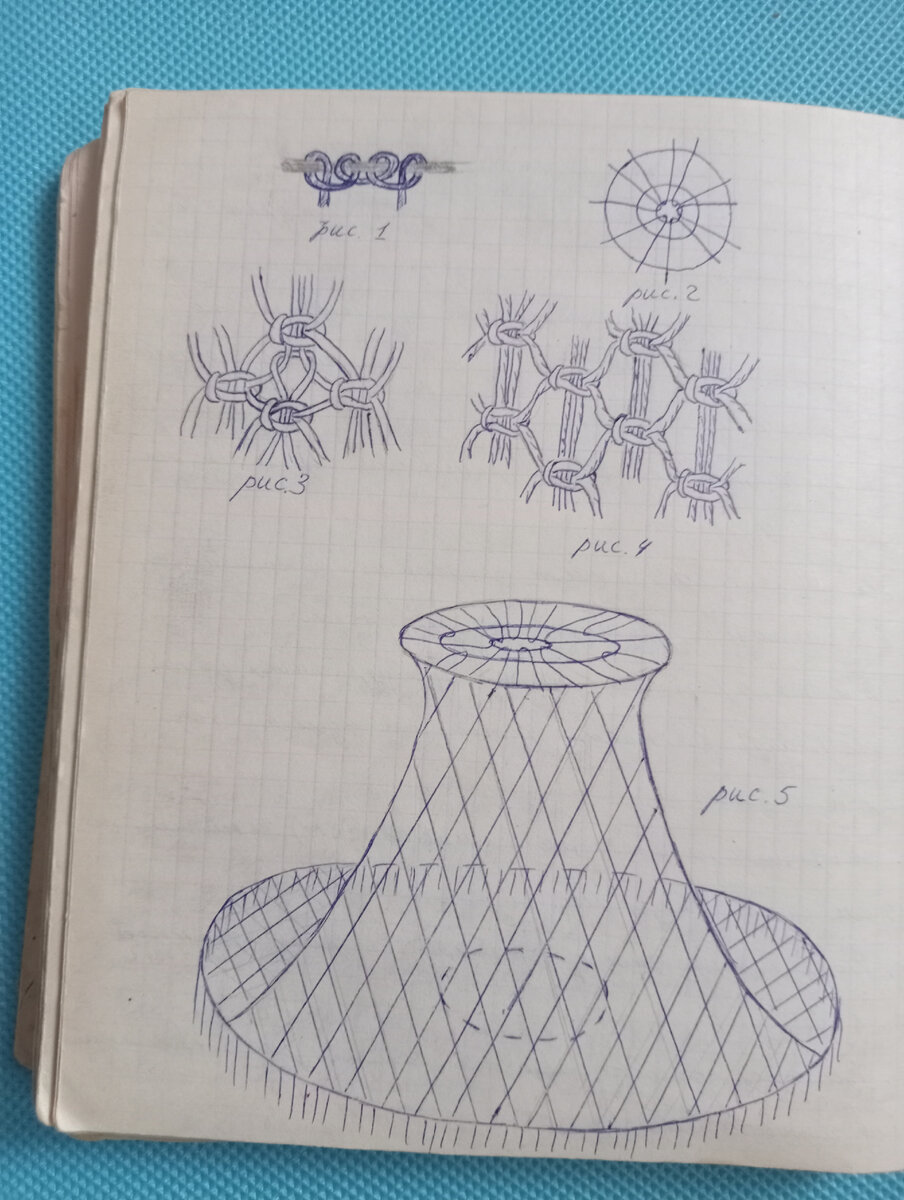 Абажур макраме схема