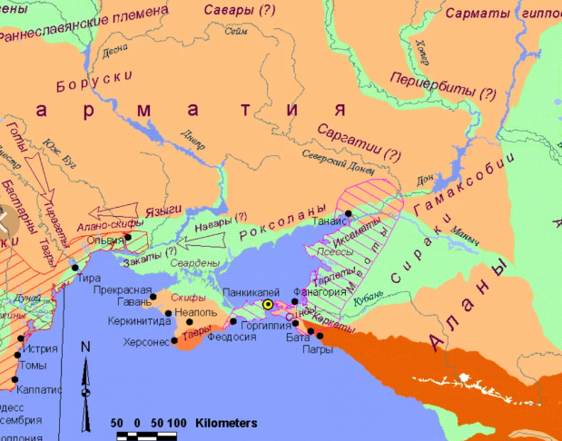 Сарматия на карте. Источник: Яндекс-картинки.
