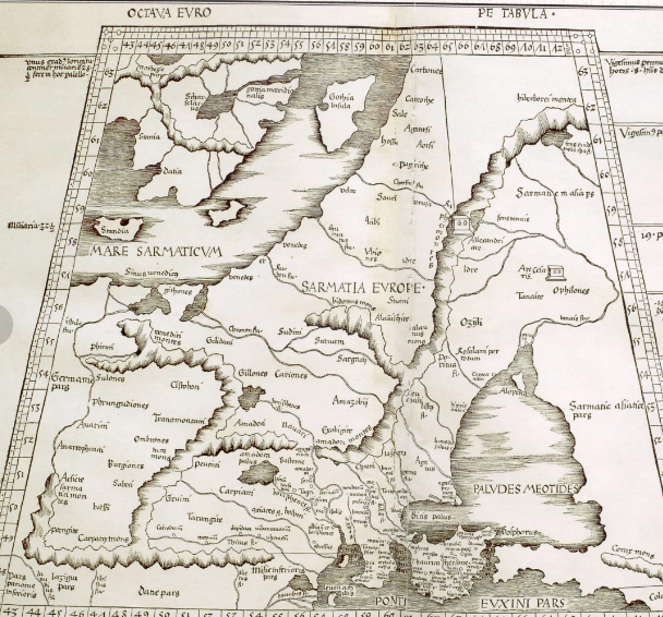 Сарматия на карте Птолемея. Источник: Яндекс-картинки.