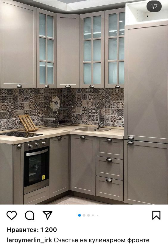 Кухня Ньюпорт серая из МДФ