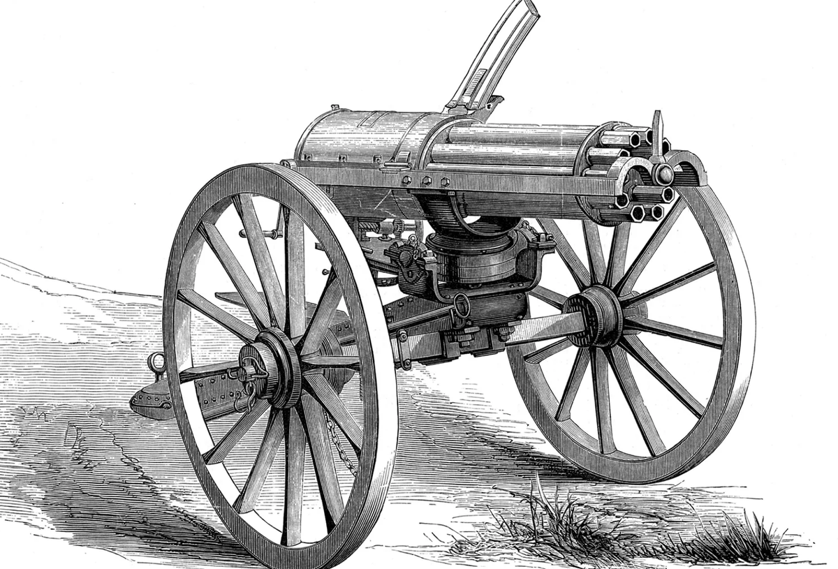 Gatling gun. Пулемёт Гатлинга 1862. Первый пулемет Максима 1883 года. Оружие пулемет Гатлинга.