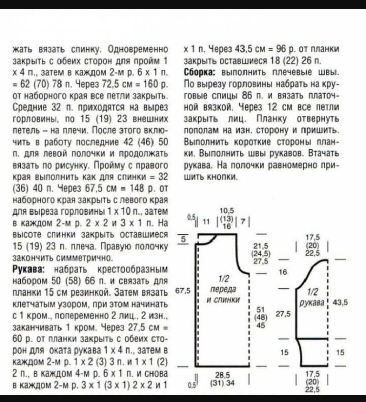 Вязаный жакет для женщин схемы