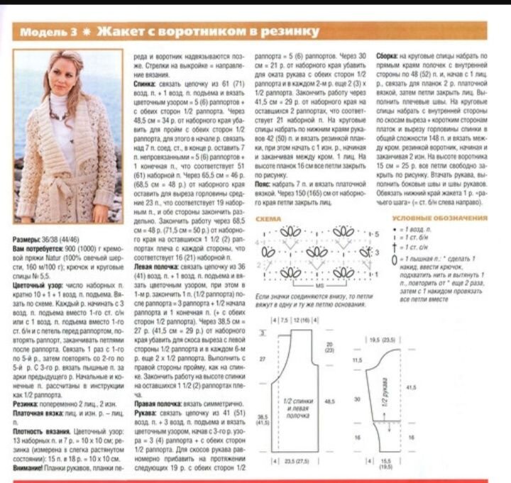 Вязание спицы описание жакет для женщин