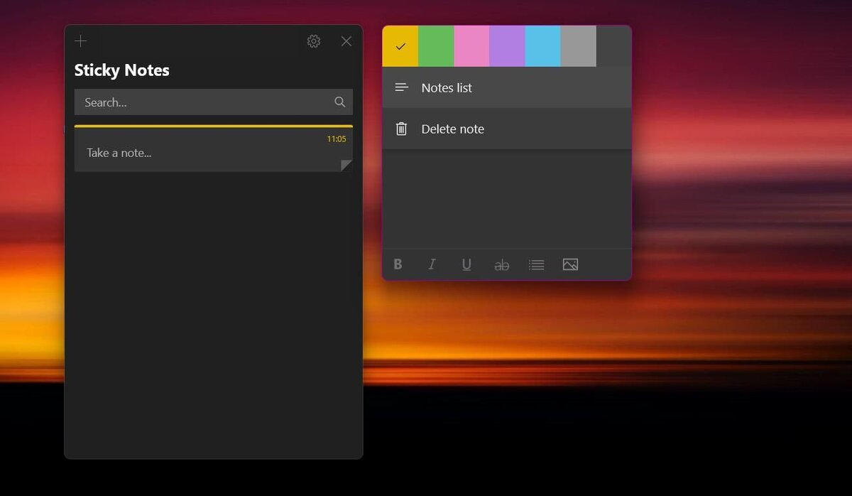 Microsoft sticky