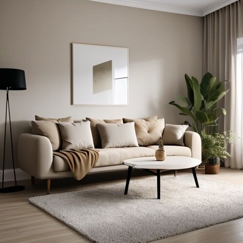 Гостиная в стиле софт-минимализм