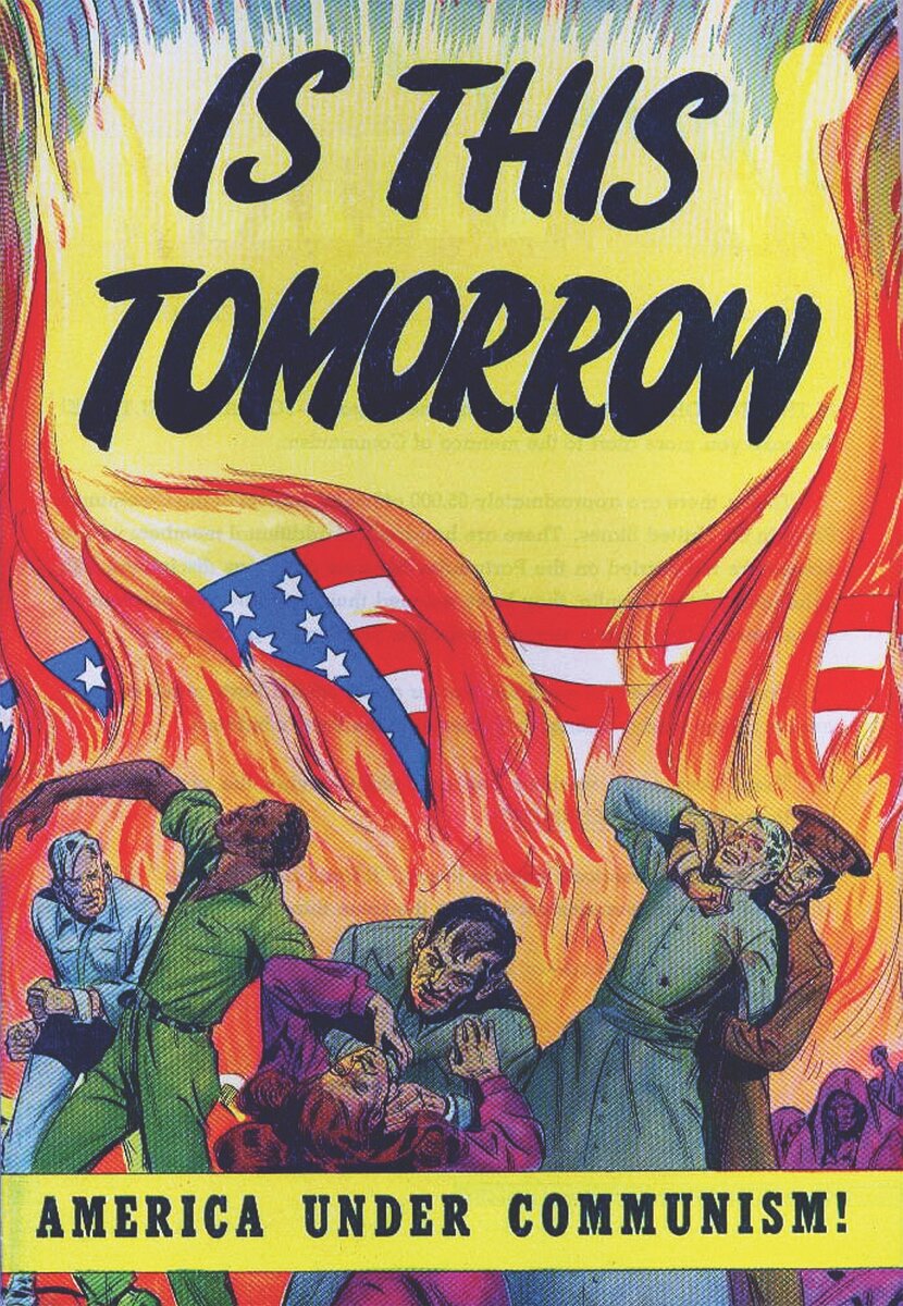 Американский пропагандистский плакат, датированный 1920 годом, предлагает тревожное изображение жизни при коммунистическом правлении. Задолго до холодной войны США стремились остановить распространение идеологии.