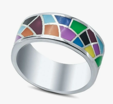 Кольцо с эмалью