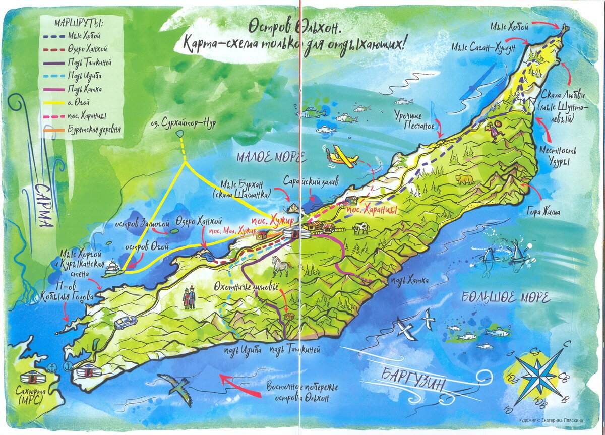 Где находится байкальское море. Остров Ольхон на карте. Остров Ольхон на Байкале карта. Карта острова Ольхон с достопримечательностями. Ольхон на карте Байкала.